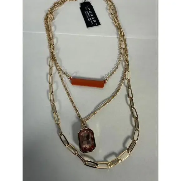 NWT Laundry by Shelli Segal Gold-Tone Multi-Layer Necklace - Picture 3 of 5